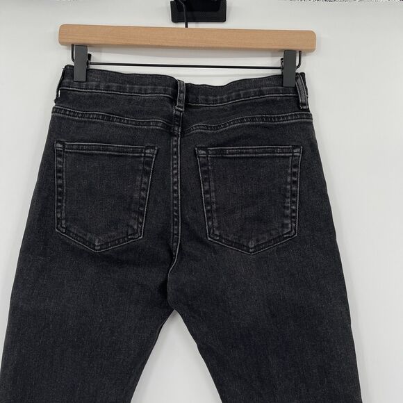 Everlane Womens Jeans Size 26 Faded Black Mid Rise Ankle Skinny Stretch Denim - Picture 5 of 9